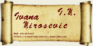 Ivana Mirošević vizit kartica